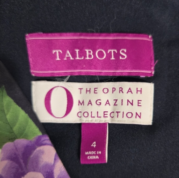 Talbots Oprah Collection Sleeveless Fit and Flare Floral Dress Size 4 - Picture 6 of 8